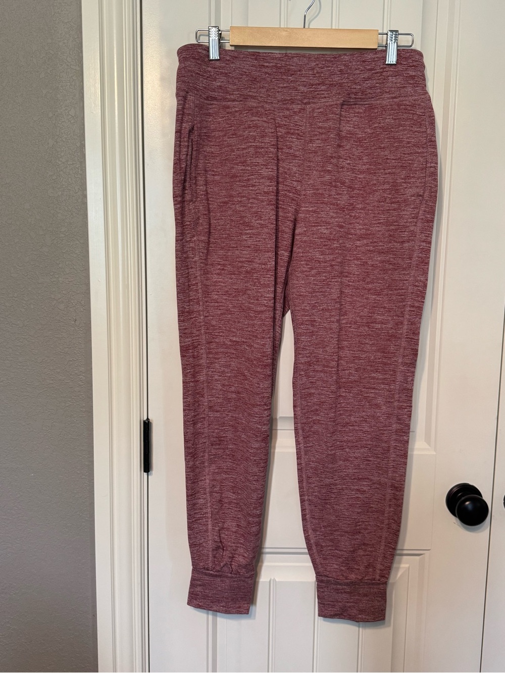 Athletic Works rose colored athletic pants with cuff.